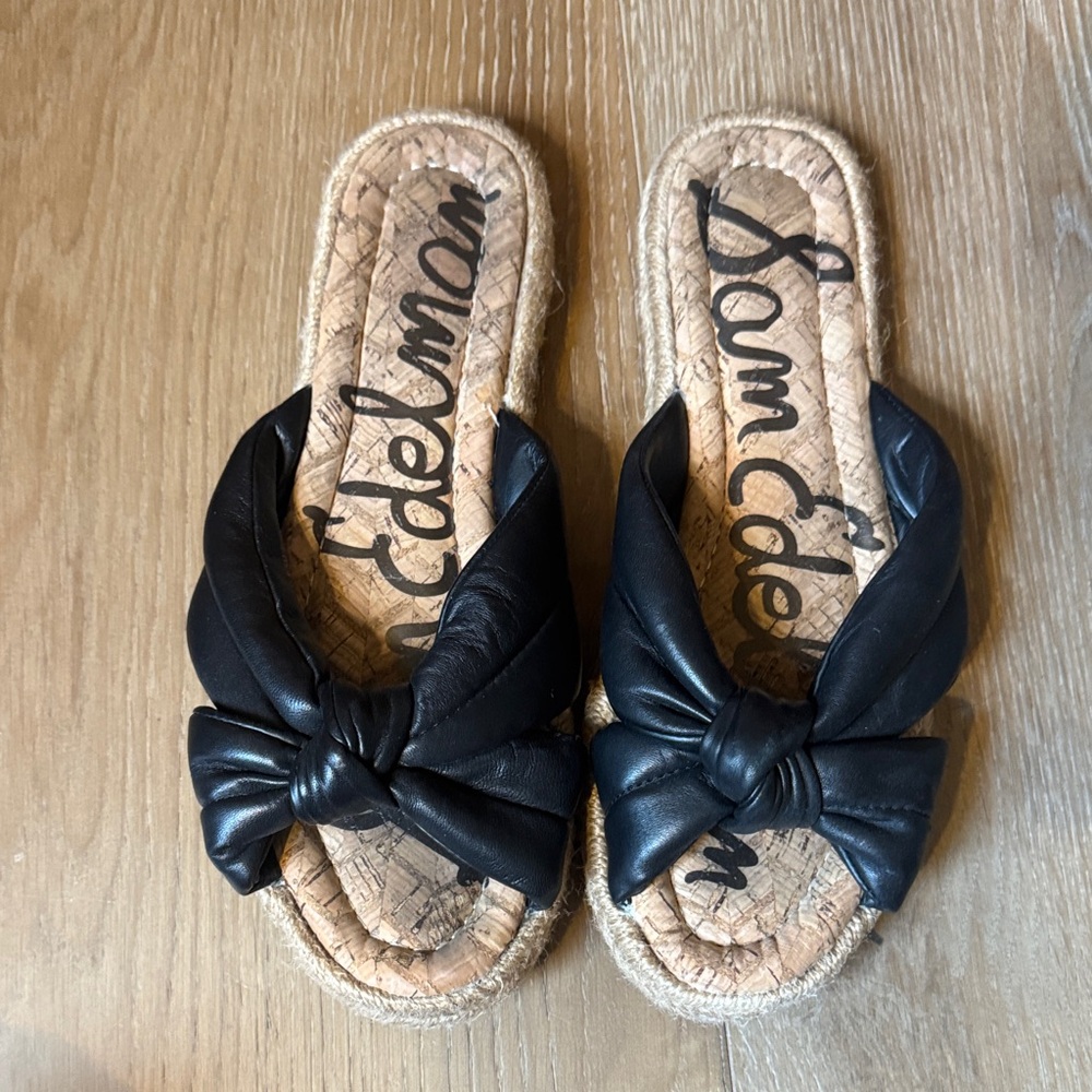 Sam Edelman Black Knotted Slide Sandals - Women's